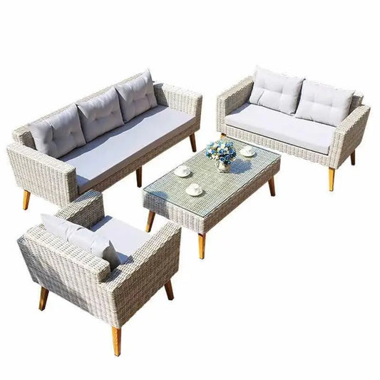 JMT-876682 Modern Outdoor Rattan Sofa Set for Stylish Garden and Patio Living