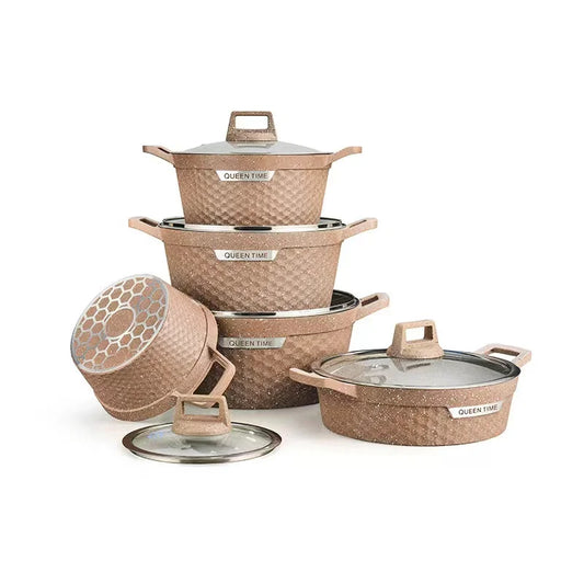 JMT-918858 10-Piece Non-Stick Cookware Set for Modern Kitchens