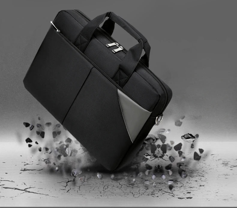 JMT-419146 Large Capacity Portable Laptop Tote Bag for 15.6 Inch and 14 Inch Devices - Black