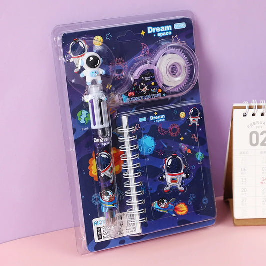 JMT-895754 Correction Tape and Multi-Colour Ballpoint Pen Set for School Supplies