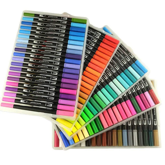 JMT-940554 Custom Dual Watercolour Brush Pens - Alcohol-Based Art Markers for Coloring Books and Art Diaries