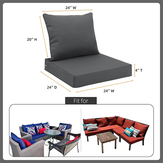 JMT-488010 Custom Size Waterproof Patio Furniture Cushions with Fade Resistance and Removable Covers