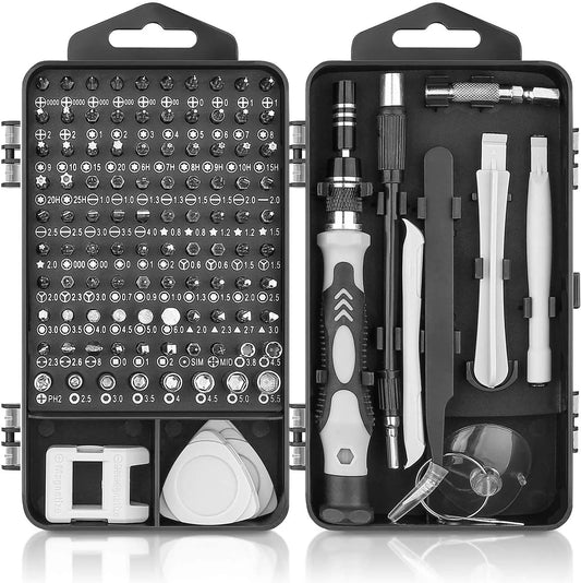 JMT-521098 Precision Mini Screwdriver Set with 118 Magnetic Bits - Multi-Function Stainless Steel Repair Tool