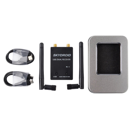 JMT-093962 UVC Dual Antenna Control Receiver 5.8GHz 150CH FPV Receiver with Audio for FPV Systems