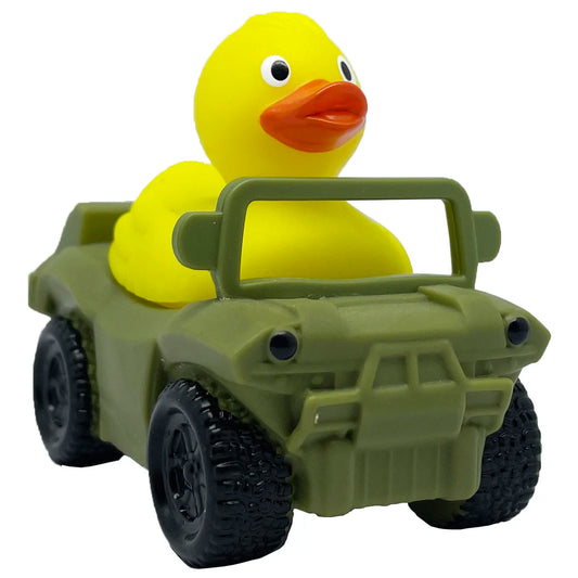 JMT-822154 Floating Yellow PVC Duck with Squeaker - Fun Bath Toy for Babies