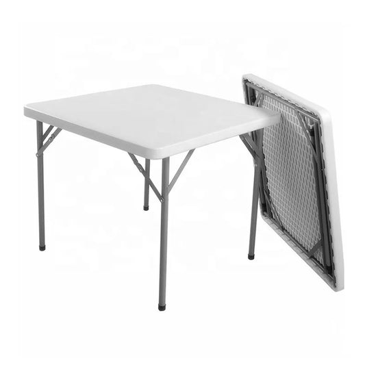 JMT-939914 Square HDPE Plastic Table for Outdoor Events, Weddings, Camping, and Picnics - 86CM