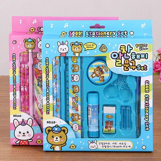 JMT-682186 Children's 10-Piece Creative Stationery Set for Primary School Students, Ideal Gift Box for Educational Supplies
