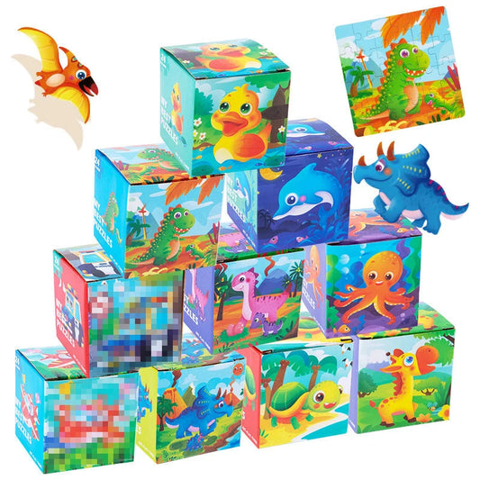 JMT-377226 24-Piece Wooden Jigsaw Puzzle for Early Childhood Education – Classic Montessori Toy for Babies, Kids, Boys and Girls