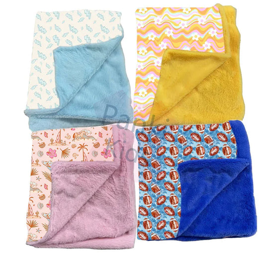 JMT-876426 Soft Bamboo Fibre Minky Fur Back Blanket for Babies and Adults - Warm Winter Sleep Blanket