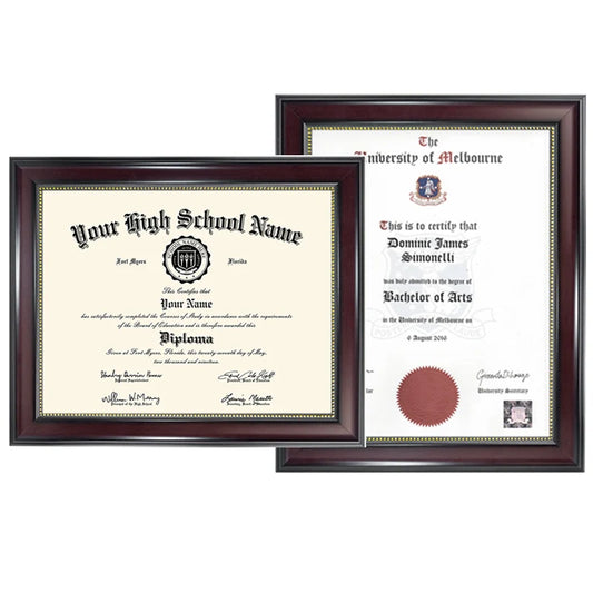 JMT-324810 A4 Graduation Certificate and Diploma Frame with Plastic and Metal Design
