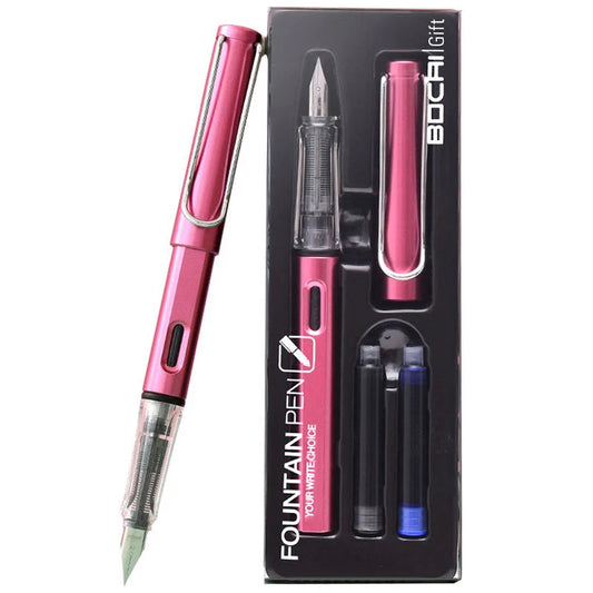 JMT-938250 Ergonomic Fountain Pen with EF Nib - Black and Blue, 16.1 cm Size
