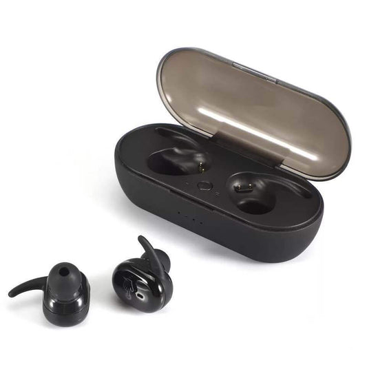 JMT-000074 Waterproof Binaural Wireless Headset with Voice Prompt and Music Support