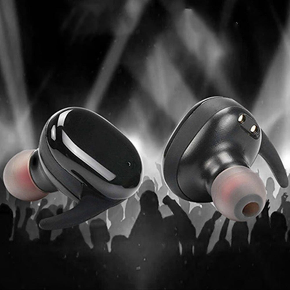 JMT-000074 Waterproof Binaural Wireless Headset with Voice Prompt and Music Support