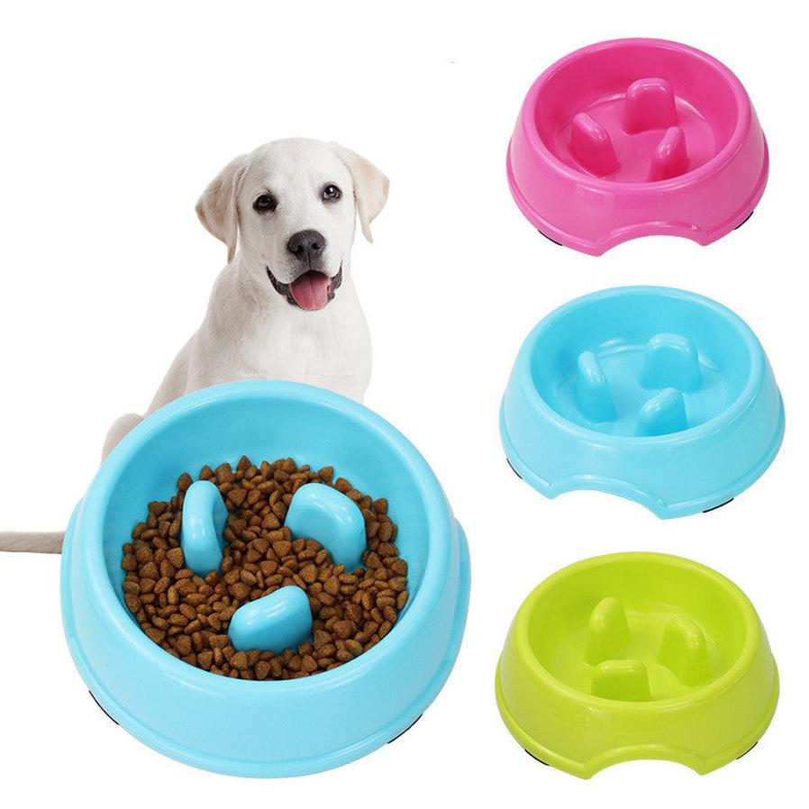 JMT-000266 Anti-Choking Slow Food Bowl for Pets – Non-Slip Melamine Design in Multiple Colors