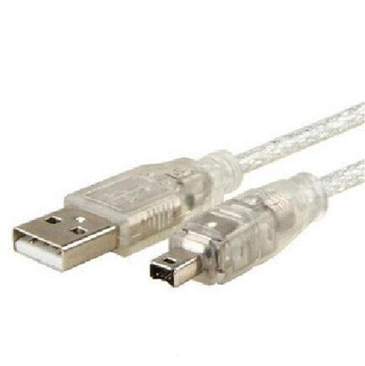 JMT-000266 Transparent USB AM to 4P Cable for Computer Peripherals - 1m Length, Copper Material