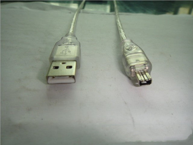 JMT-000266 Transparent USB AM to 4P Cable for Computer Peripherals - 1m Length, Copper Material