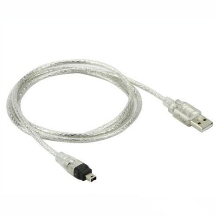 JMT-000266 Transparent USB AM to 4P Cable for Computer Peripherals - 1m Length, Copper Material