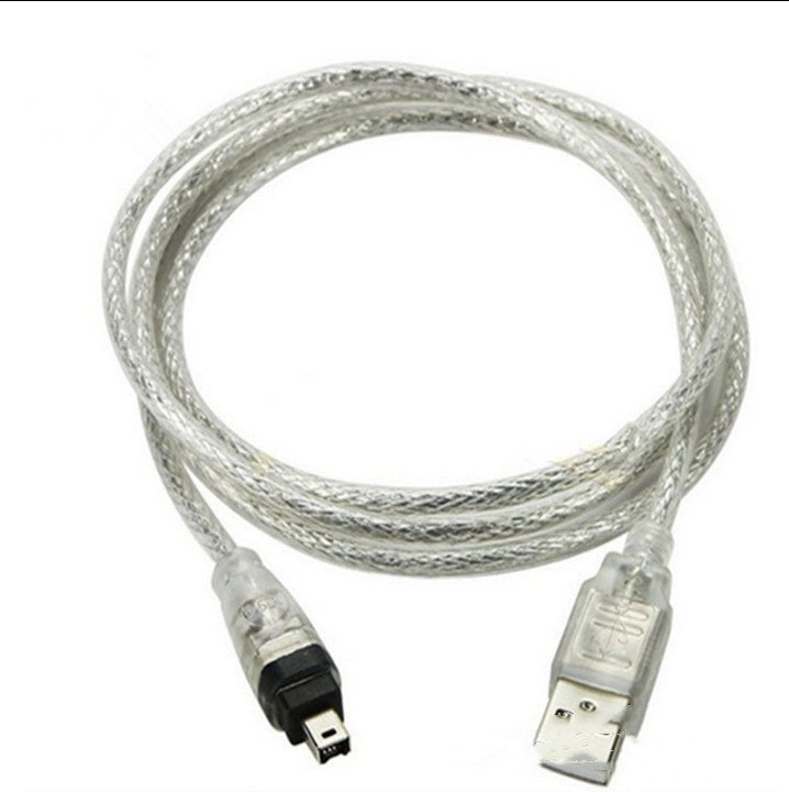 JMT-000266 Transparent USB AM to 4P Cable for Computer Peripherals - 1m Length, Copper Material
