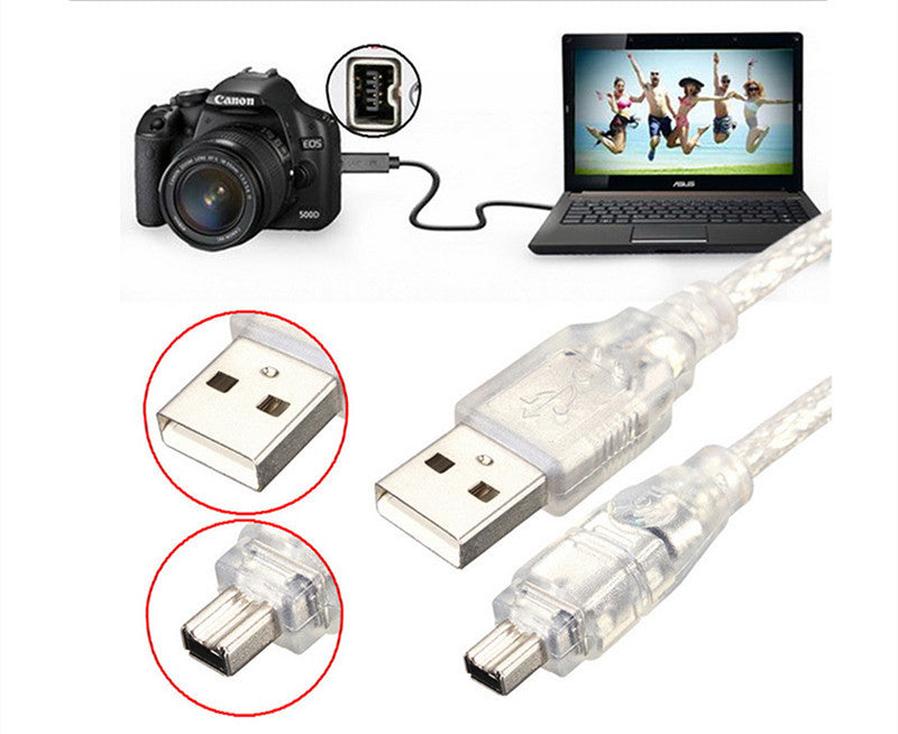 JMT-000266 Transparent USB AM to 4P Cable for Computer Peripherals - 1m Length, Copper Material