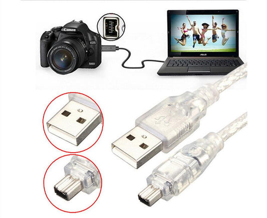 JMT-000266 Transparent USB AM to 4P Cable for Computer Peripherals - 1m Length, Copper Material