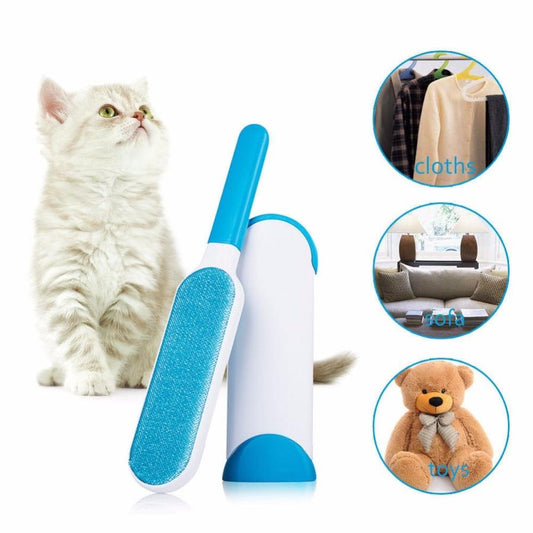 JMT-000330 Double-Sided Self-Cleaning Pet Hair Removal Comb and Upholstery Lint Brush