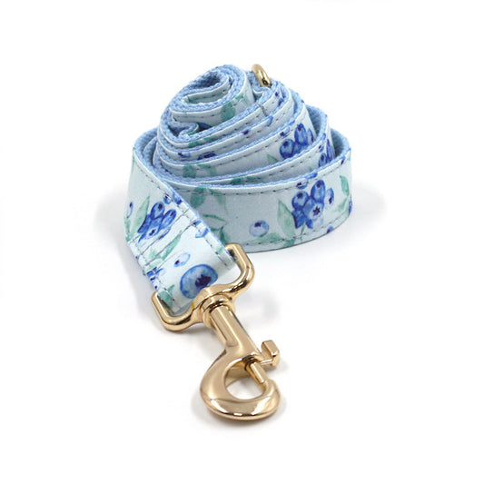 JMT-000586 Blueberry Print Pet Harness and Leash Set - Comfortable Polyester Design for Small to Extra Large Pets