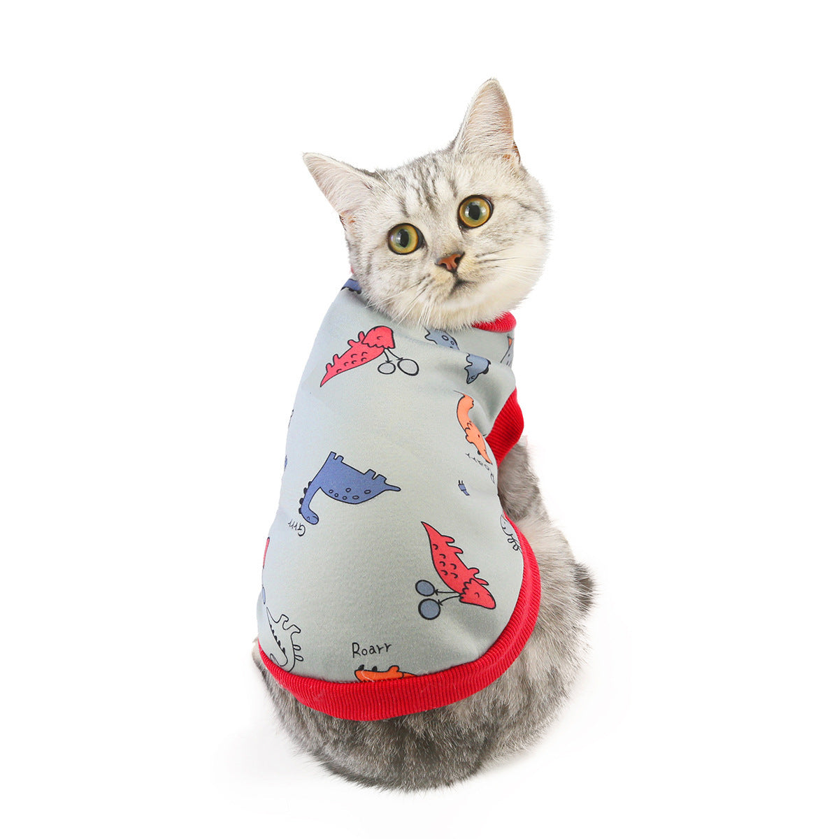 JMT-000714 Cozy Pet Clothes for Autumn and Winter - Stylish Dinosaur and Deer Designs in Various Colors