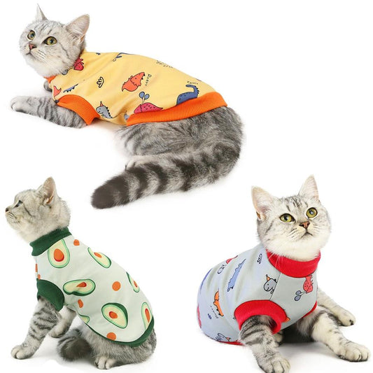 JMT-000714 Cozy Pet Clothes for Autumn and Winter - Stylish Dinosaur and Deer Designs in Various Colors