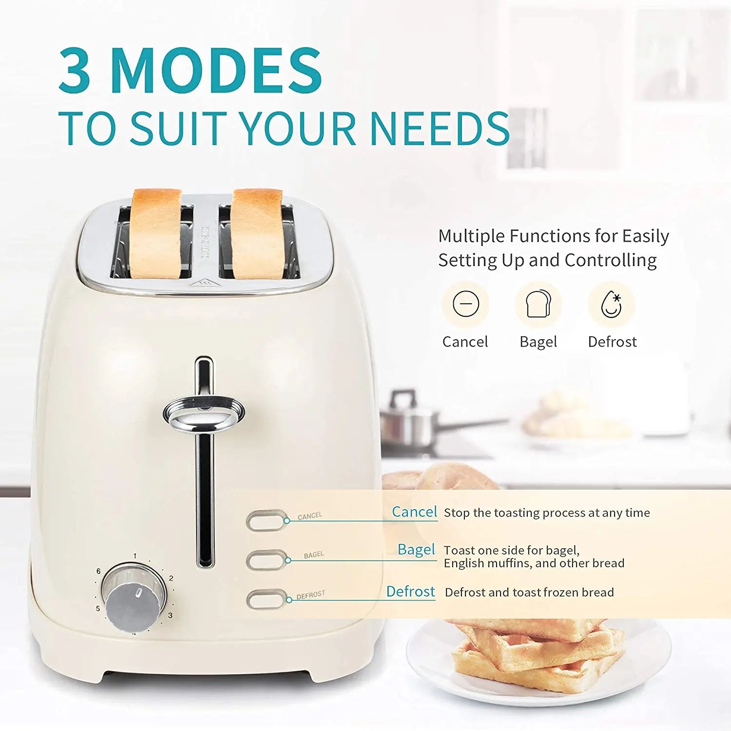 JMT-000906 Retro Stainless Steel Electric 2 Slice Toaster Oven with Grill Function