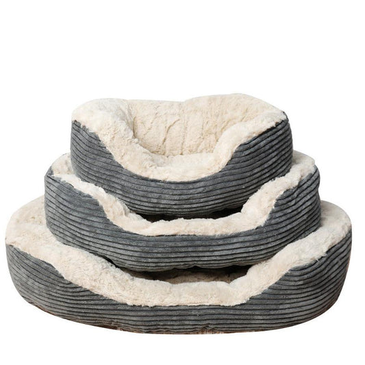 JMT-001546 Cozy Oval Plush Mat for Cats and Dogs - Ideal for Winter Comfort