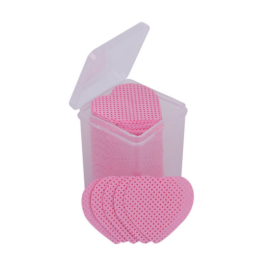 JMT-001546 Heart-Shaped Cotton Wipe Sheets for Gentle Nail Polish Removal - 200 Pieces per Box
