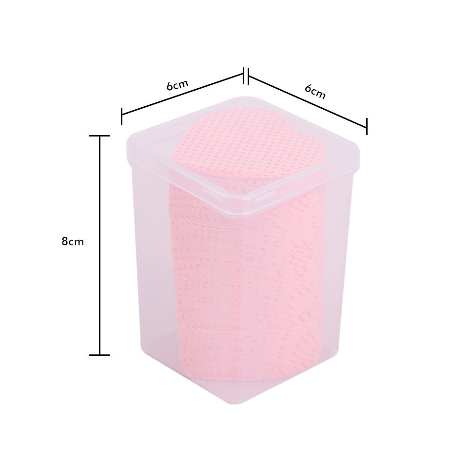 JMT-001546 Heart-Shaped Cotton Wipe Sheets for Gentle Nail Polish Removal - 200 Pieces per Box