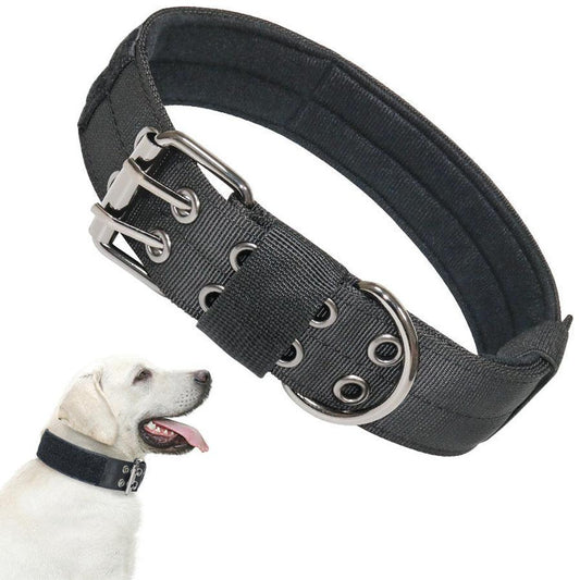 JMT-001738 Adjustable Nylon Dog Collar with 5-Speed Size Adjustment - Multiple Colors Available