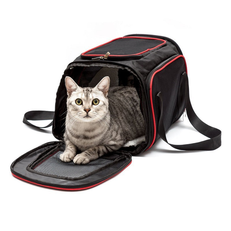 JMT-001738 Pet Trolley Bag with Mesh for Car Travel