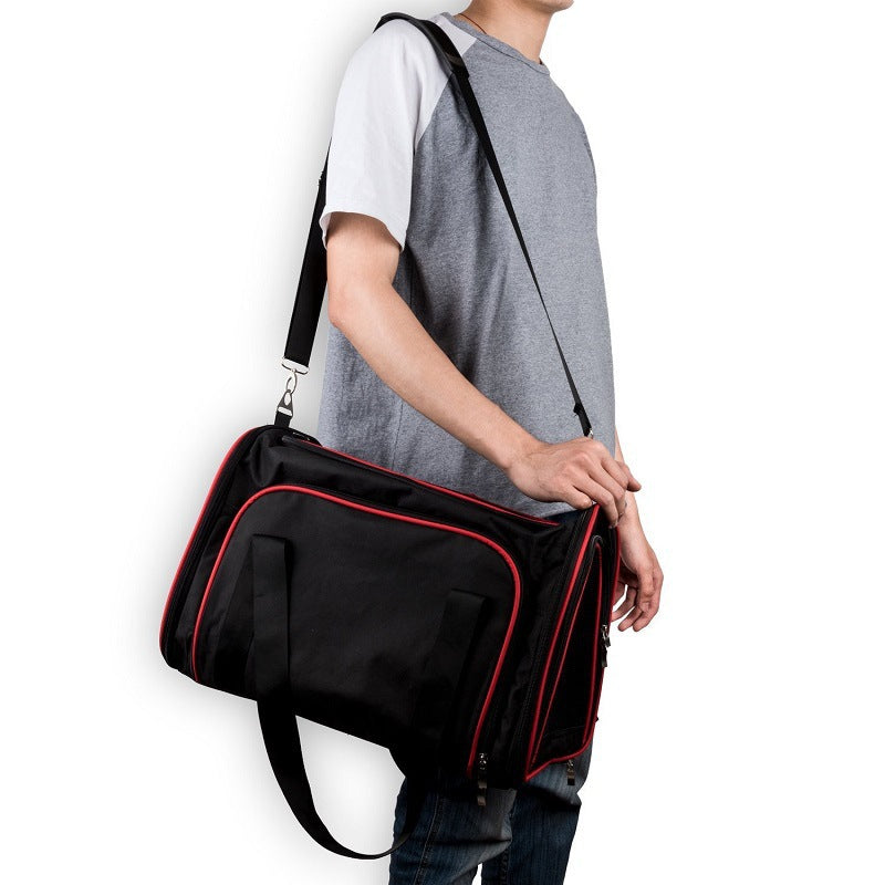 JMT-001738 Pet Trolley Bag with Mesh for Car Travel
