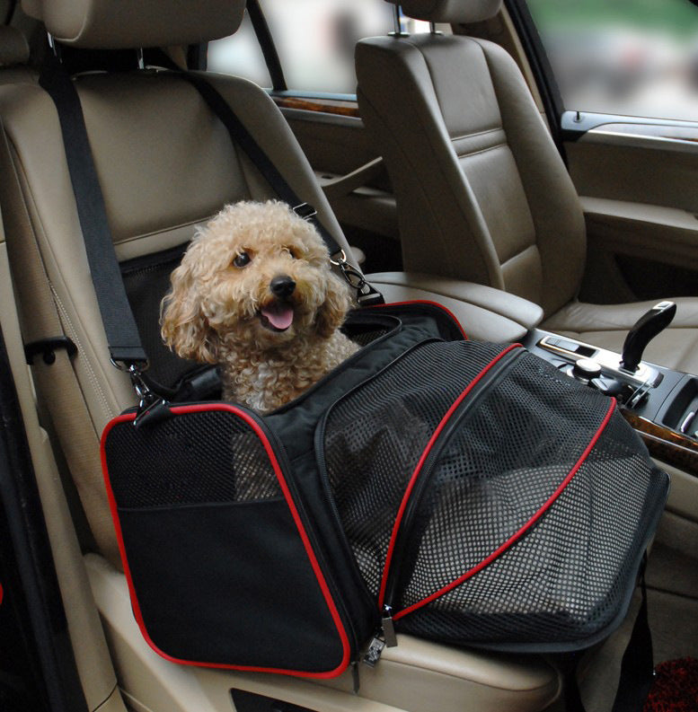 JMT-001738 Pet Trolley Bag with Mesh for Car Travel