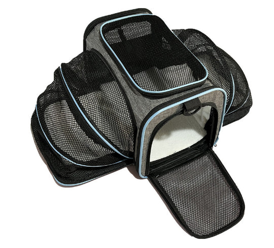 JMT-001738 Pet Trolley Bag with Mesh for Car Travel