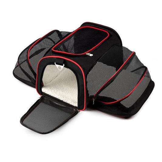 JMT-001738 Pet Trolley Bag with Mesh for Car Travel