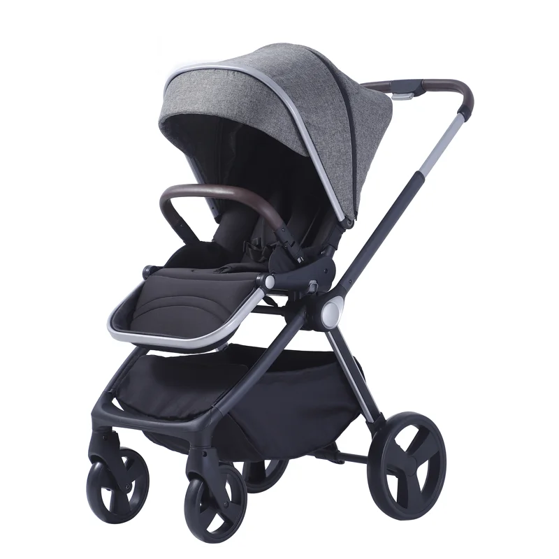 JMT-002250 3-in-1 Reversible Linen Baby Stroller with Basket for Ages 0-3 Years
