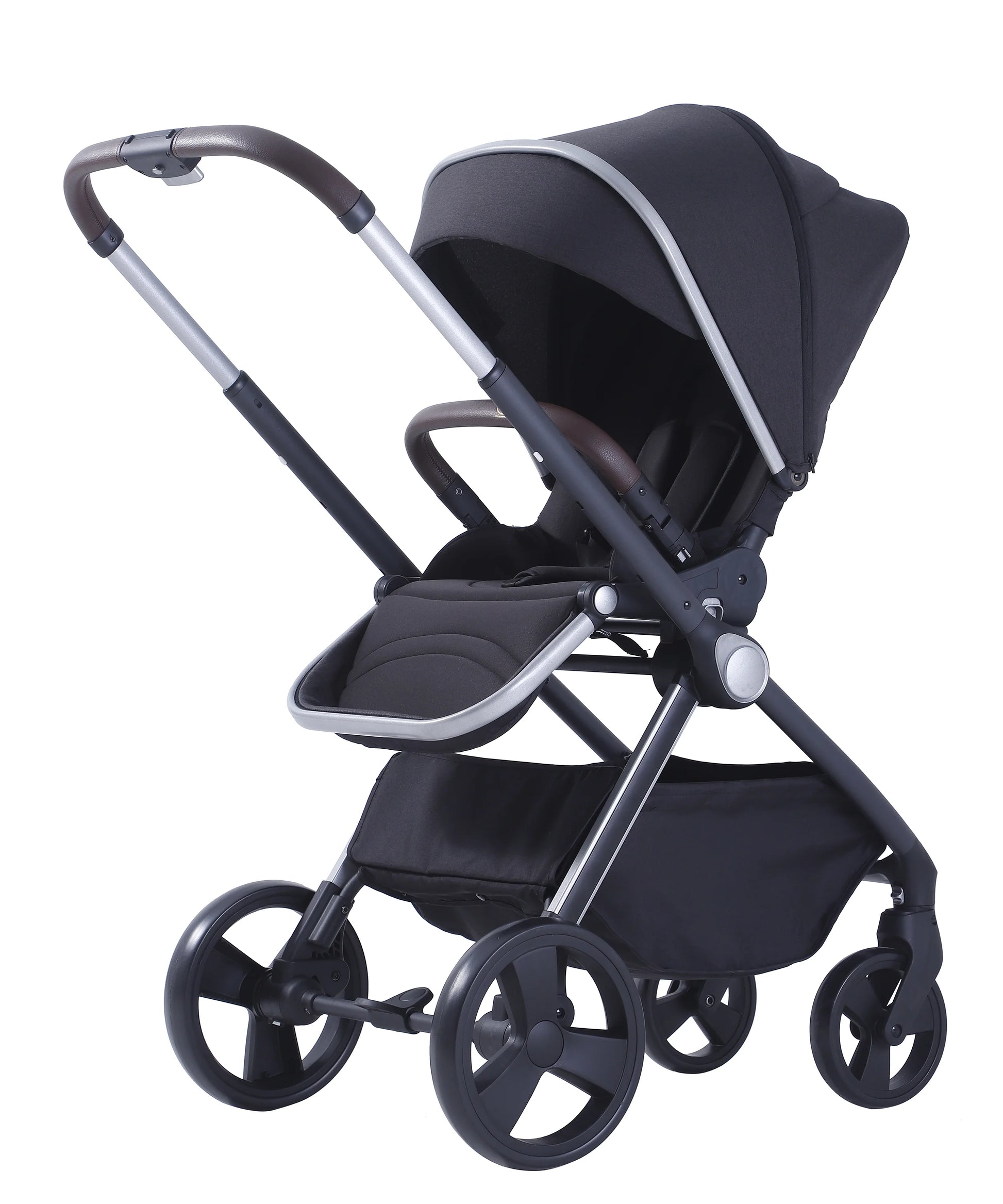 JMT-002250 3-in-1 Reversible Linen Baby Stroller with Basket for Ages 0-3 Years