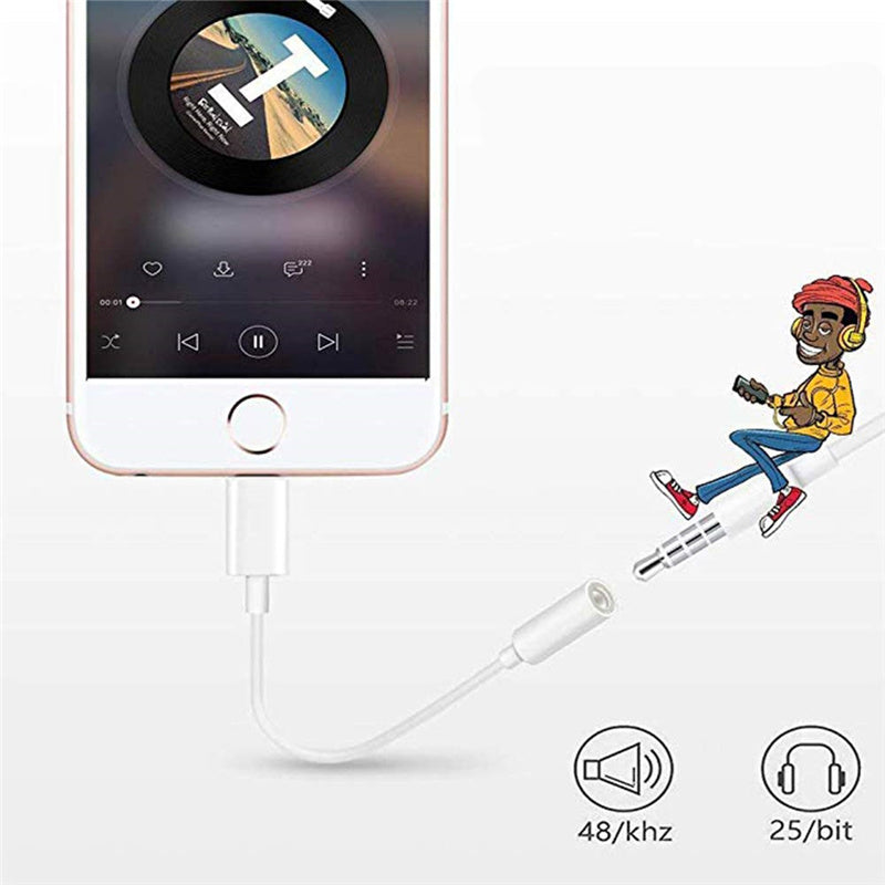 JMT-002570 3.5mm Adapter Cable for iPhone - Compatible with Apple Devices