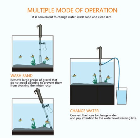 JMT-002570 Automatic Aquarium Water Exchanger and Vacuum Cleaner with Adjustable Length