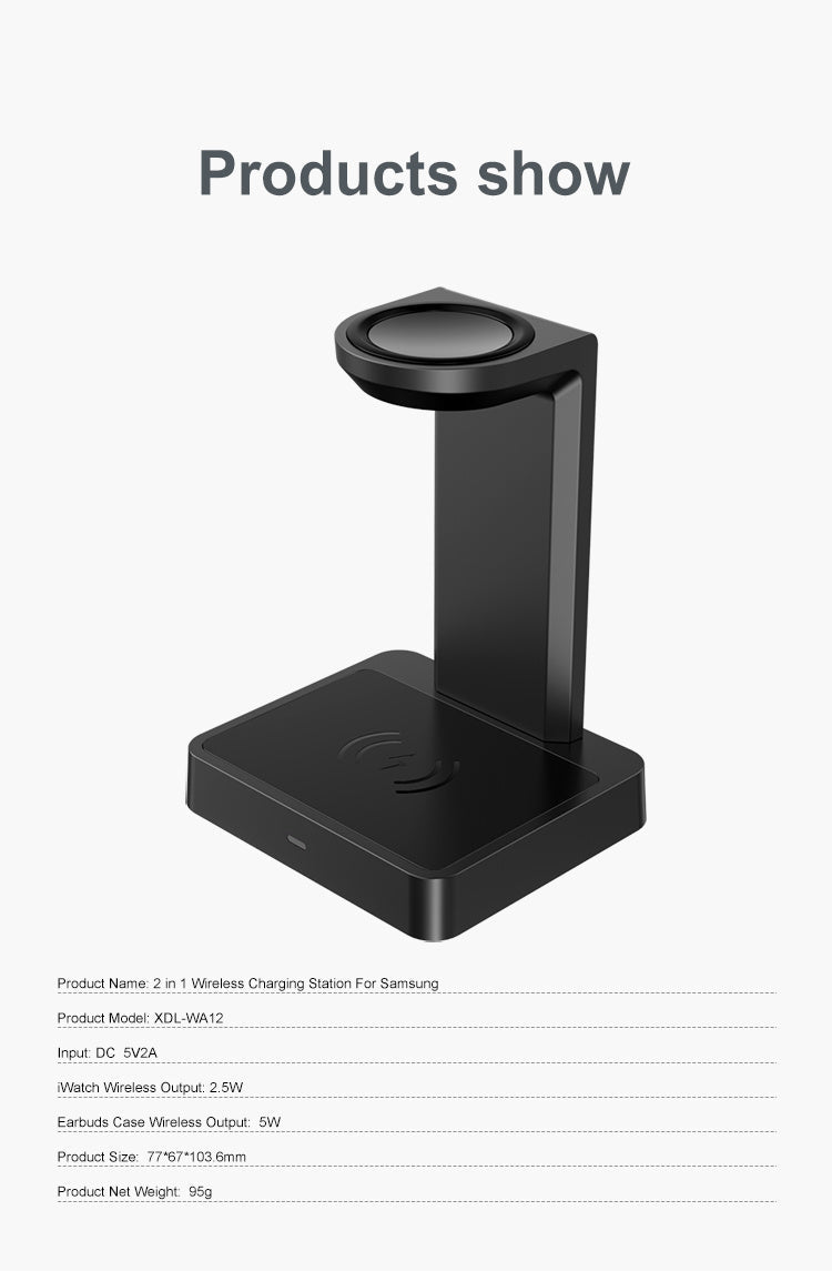JMT-002570 Dual Wireless Charging Pad with Type-C Connection - Qi Standard, Black