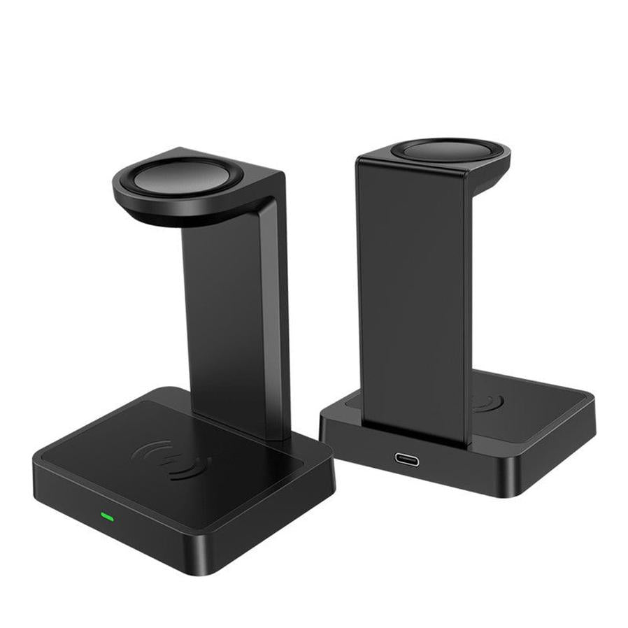 JMT-002570 Dual Wireless Charging Pad with Type-C Connection - Qi Standard, Black