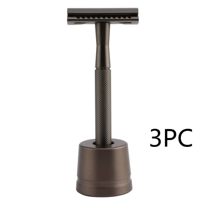 JMT-002634 Stainless Steel Manual Shaver with Copper Handle and Safe Closed Cutter Head Design