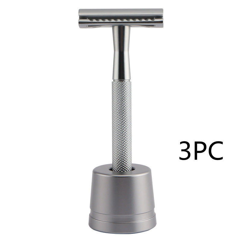 JMT-002634 Stainless Steel Manual Shaver with Copper Handle and Safe Closed Cutter Head Design