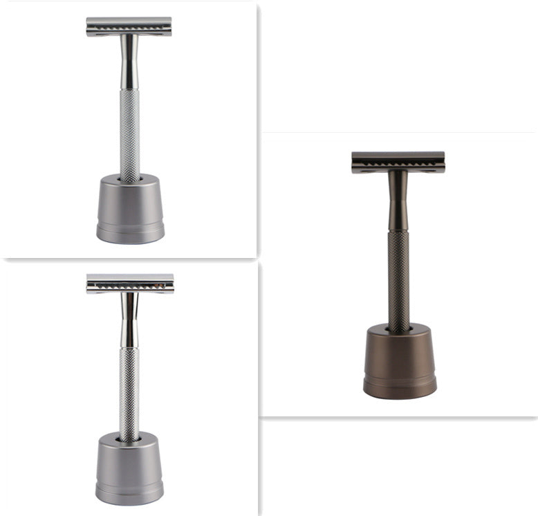 JMT-002634 Stainless Steel Manual Shaver with Copper Handle and Safe Closed Cutter Head Design