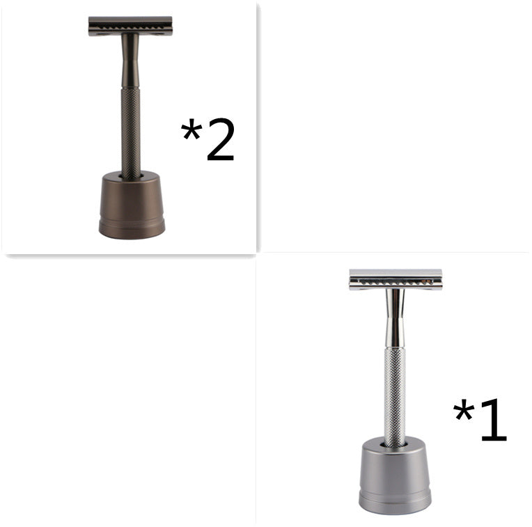JMT-002634 Stainless Steel Manual Shaver with Copper Handle and Safe Closed Cutter Head Design