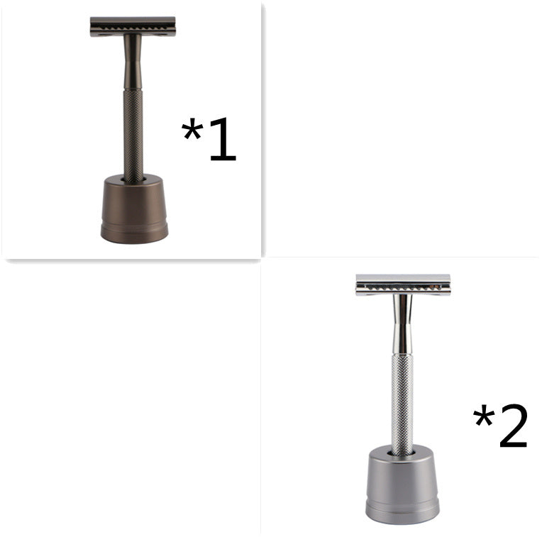 JMT-002634 Stainless Steel Manual Shaver with Copper Handle and Safe Closed Cutter Head Design