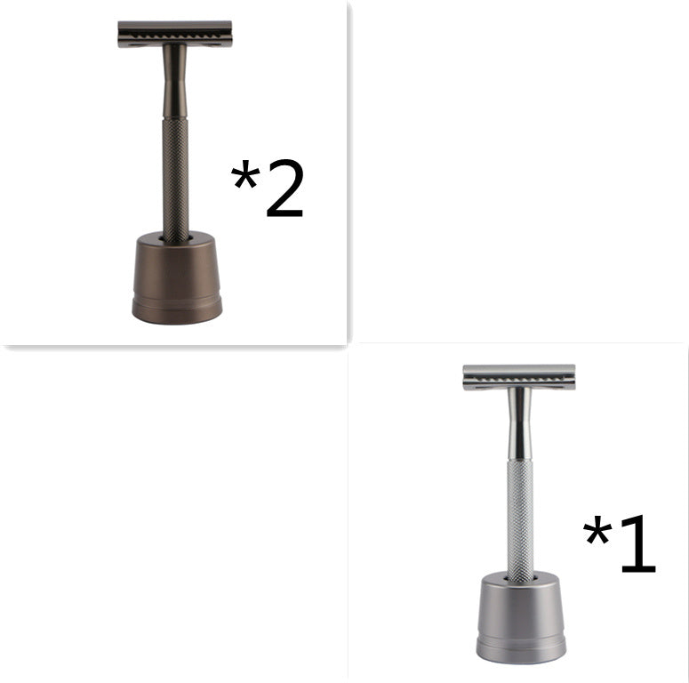 JMT-002634 Stainless Steel Manual Shaver with Copper Handle and Safe Closed Cutter Head Design